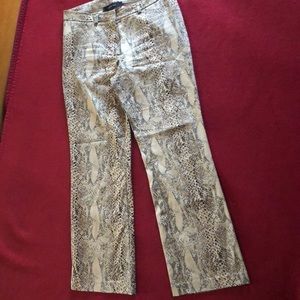 Cotton sateen python print pant